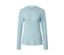 Haut manches longues bleu clair sur fond blanc.