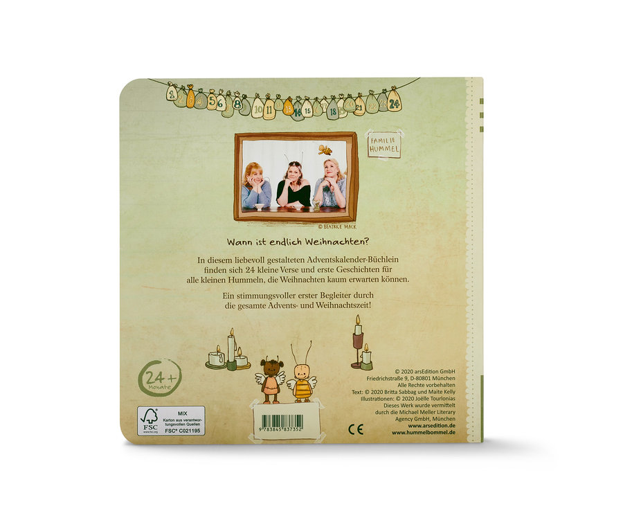 Livre « Die Baby-Hummel Bommel – Advent, Advent » (livre de l’Avent, en allemand).