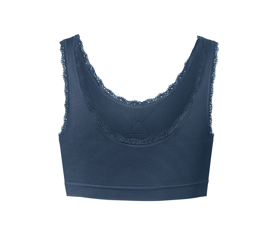 Brassière sans coutures bleue.