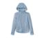 Veste en maille polaire bleue pour enfant avec fermeture éclair et capuche.