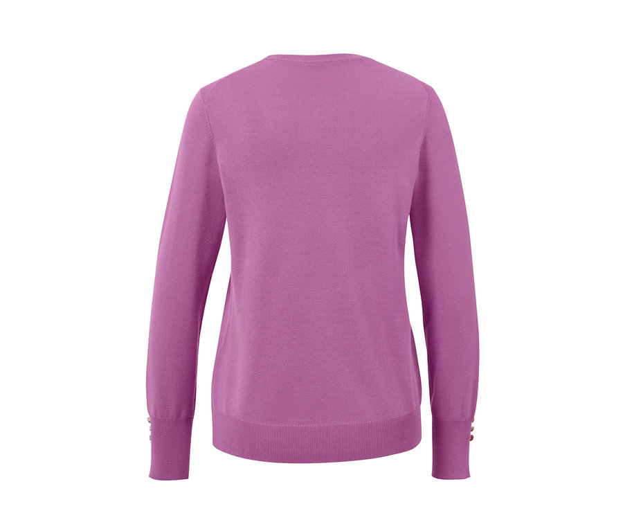 Vue arrière d'un pull en maille fine.