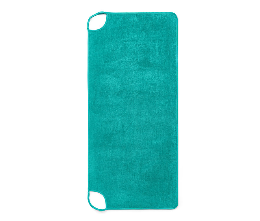 Robe-serviette turquoise.