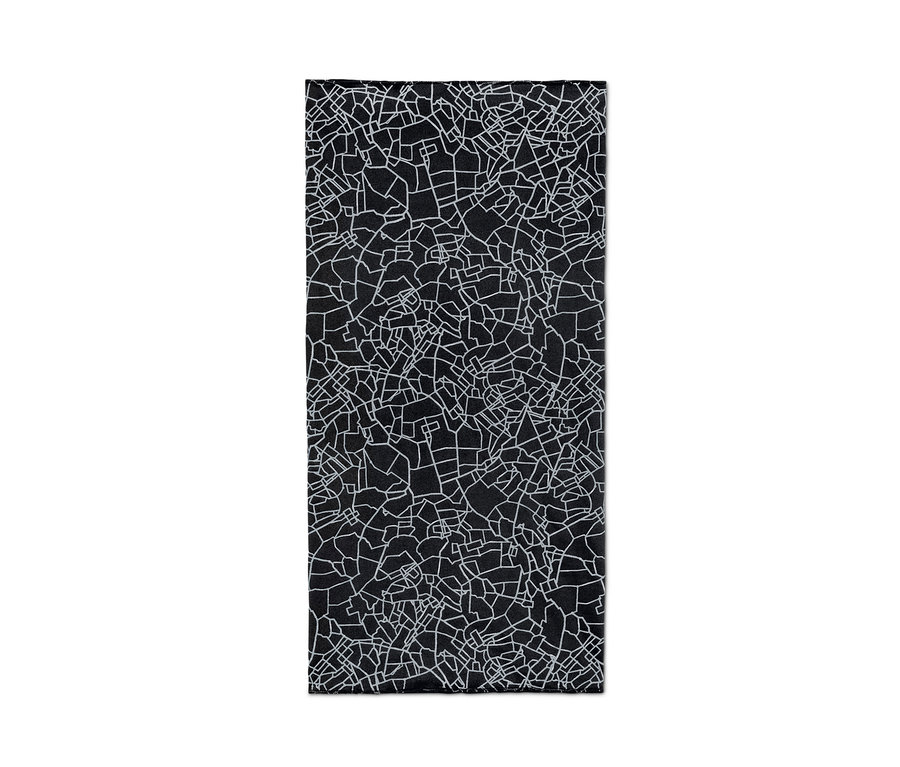 Foulard multifonction noir réfléchissant.