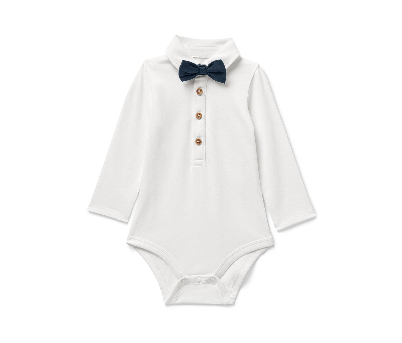 Body pour bébé blanc avec nœud papillon.
