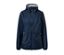 Veste de pluie bleu foncé pliable.