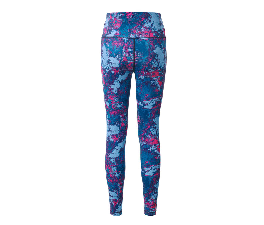 Legging de sport rose vif/bleu.
