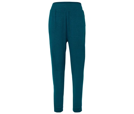 Pantalon de jogging turquoise avec taille élastique.