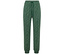 Pantalon de jogging vert avec motif de feuilles claires.