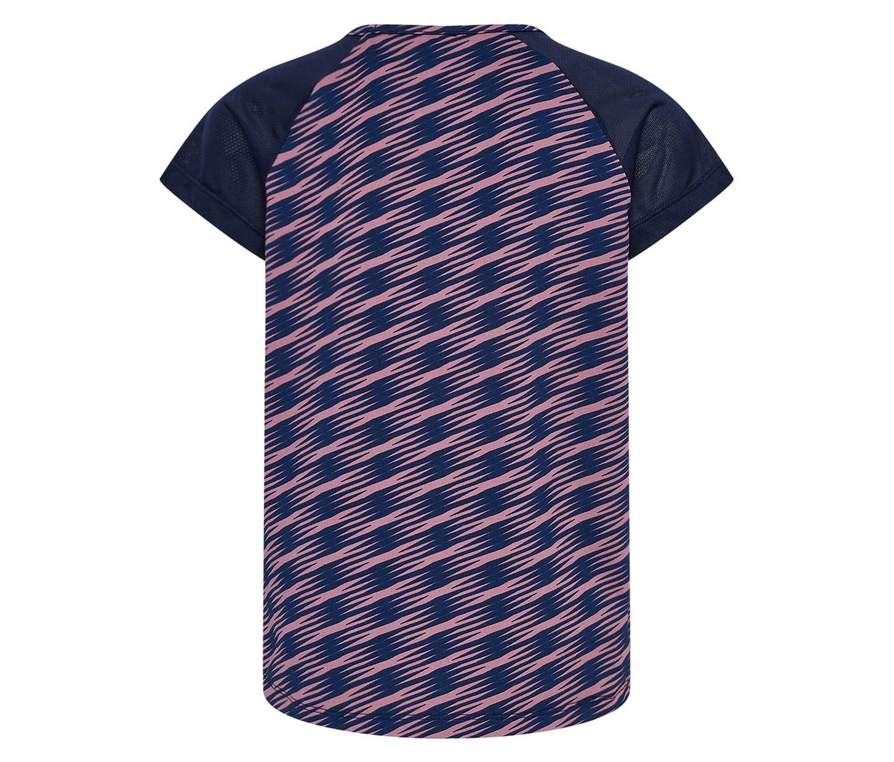 T-shirt S/S HUMMEL HMLJR Mix bleu avec motif rose.