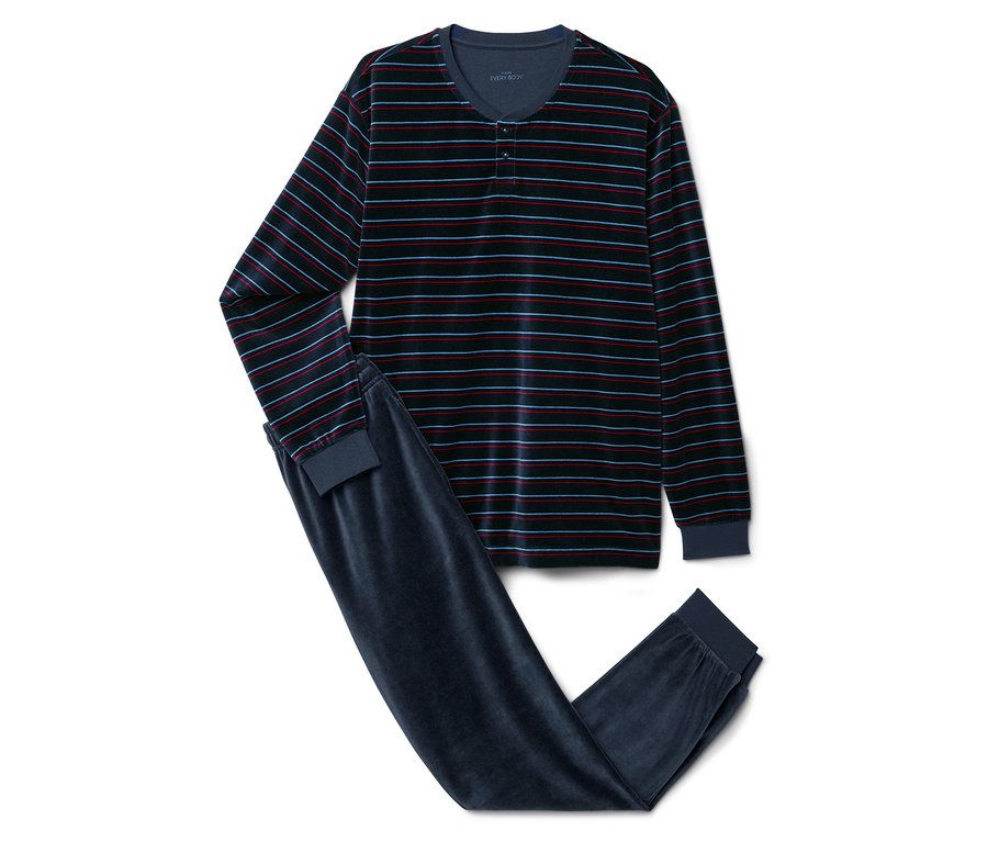 Pyjama rayé à manches longues et pantalon.