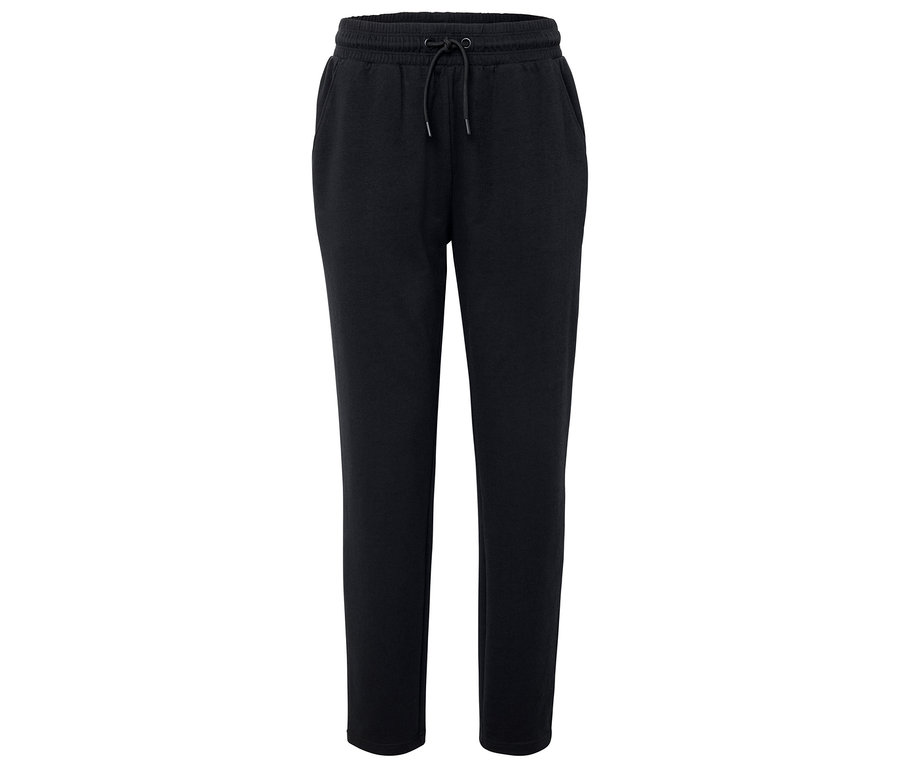 Pantalon de jogging noir avec taille élastique et cordon de serrage.