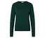 Pull en maille fine de laine mérinos vert foncé.