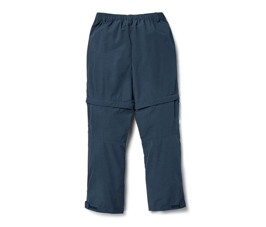 Un pantalon fonctionnel pour enfant bleu foncé.