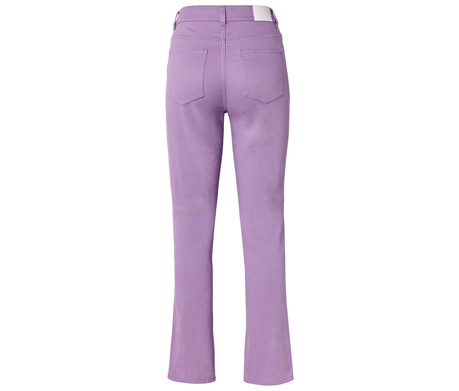 Vue arrière d'un pantalon droit lilas.