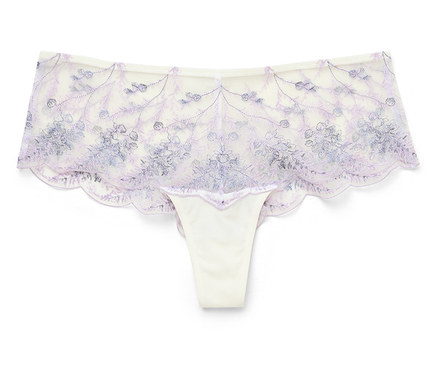 Culotte avec broderie, crème
