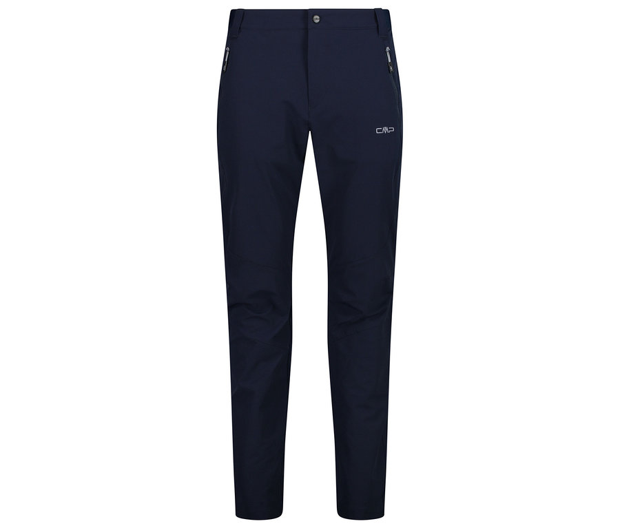 Pantalon de randonnée bleu marine avec poches zippées.