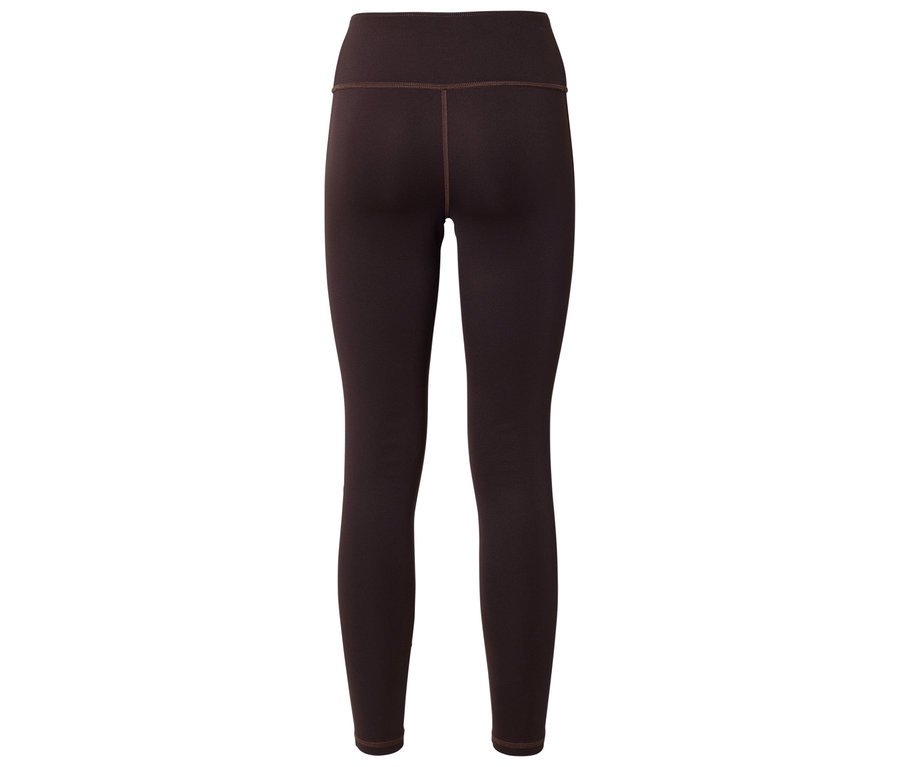 Leggings marron foncé vues de dos.