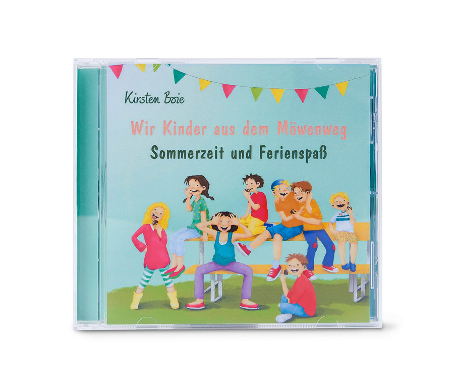 La couverture du livre audio CD « Wir Kinder aus dem Möwenweg – Sommerzeit und Ferienspaß » est visible.