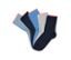 Cinq paires de chaussettes bleues.