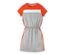 Robe en jersey gris chiné et orange.