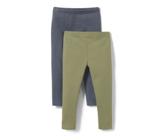 Bleu et vert olive