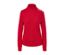 Pull en maille rouge à boutons.