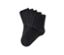 Gros plan de cinq paires de chaussettes noires.
