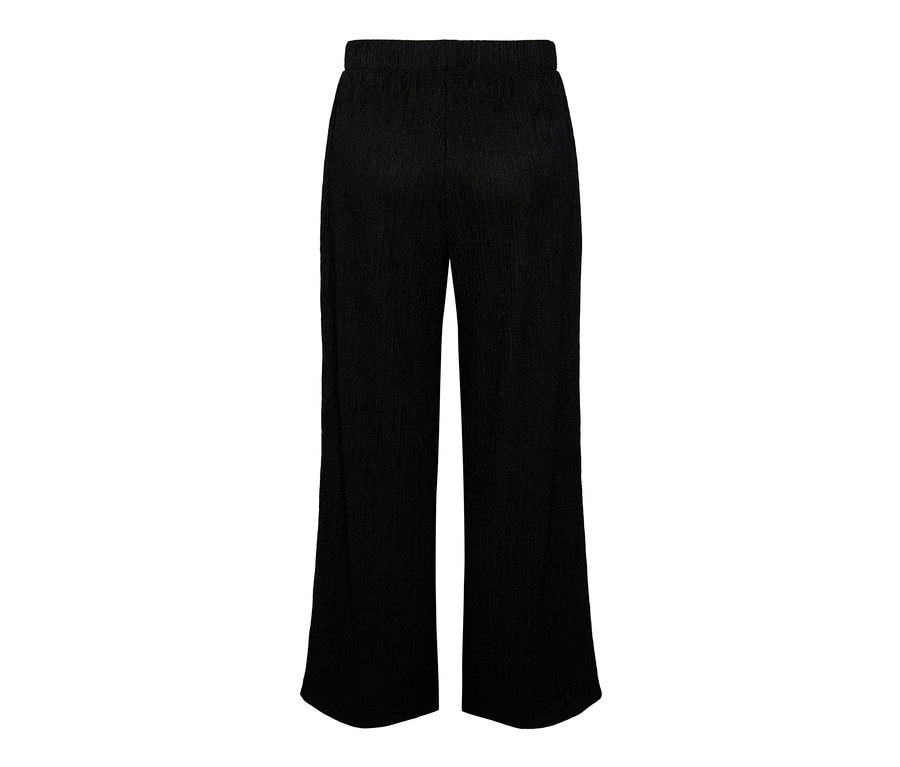 Pantalon plissé noir.