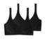 Deux brassières SCHIESSER à bonnets noires en coton bio.