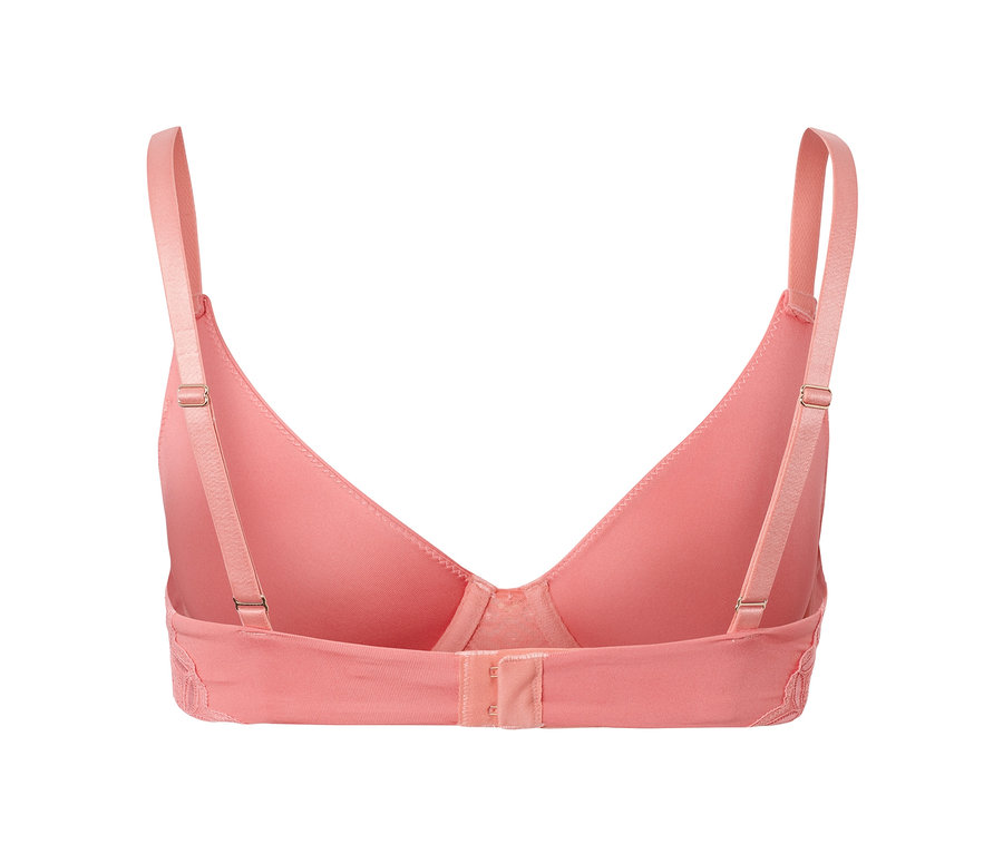 Vue arrière d'un soutien-gorge à armatures, abricot.