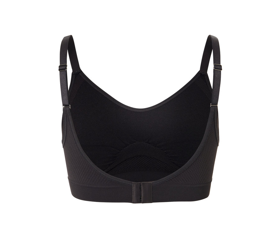 Gros plan d'un soutien-gorge de sport marron, faisant partie d'un ensemble de 2.