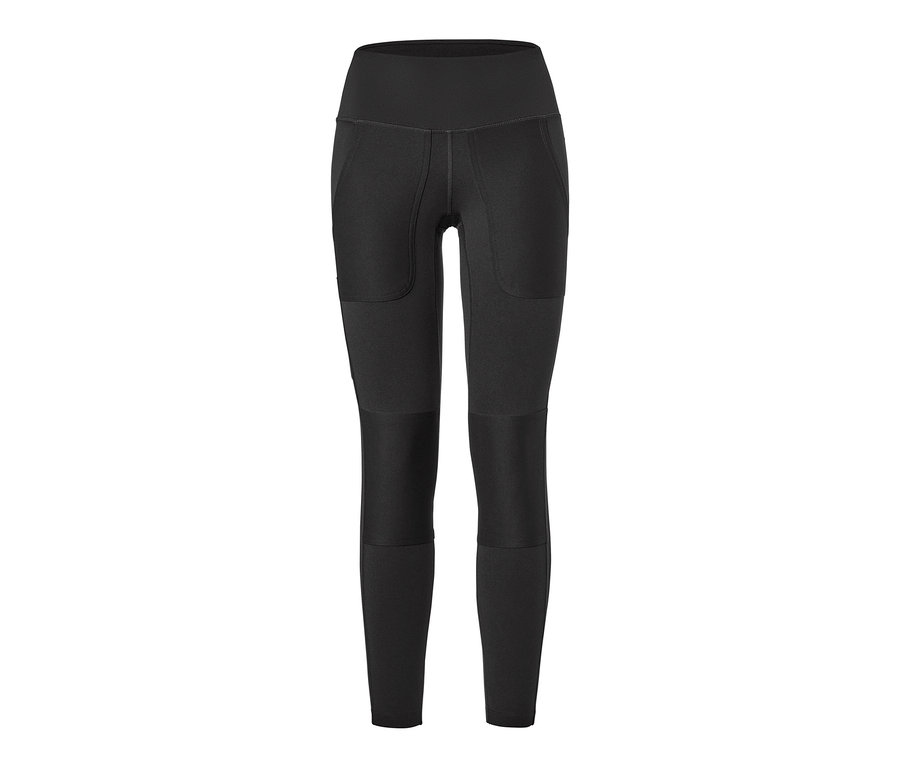 Legging d’extérieur noir sur fond blanc.
