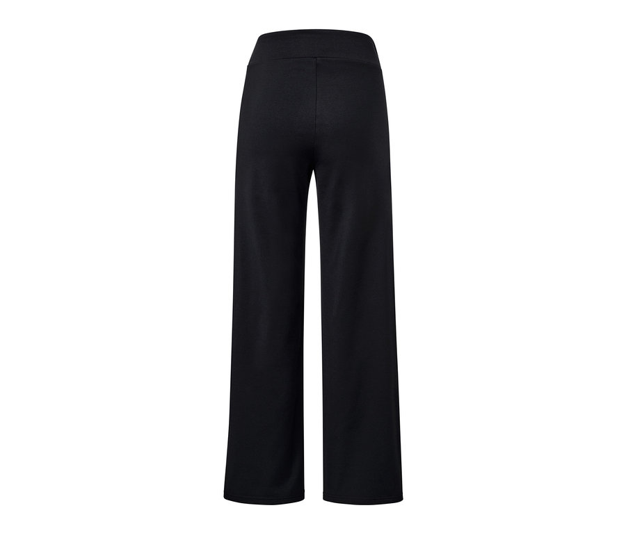 Pantalon thermique noir « Wide Leg » vu de dos.