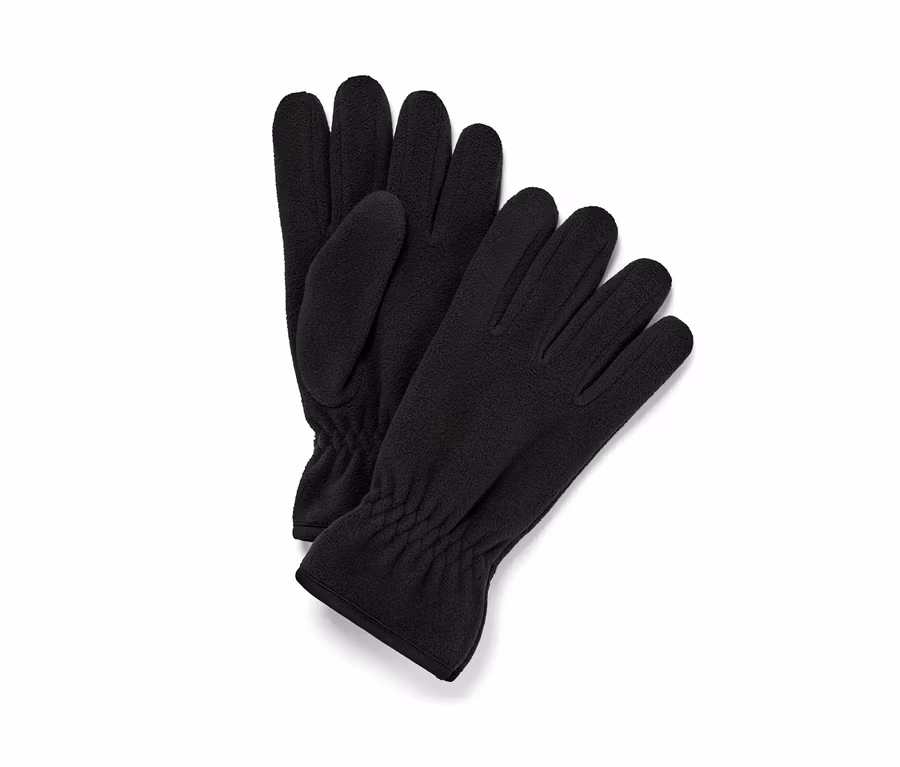 Deux gants en polaire noirs.