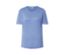 Une chemise bleu clair avec des fronces et des manches courtes.