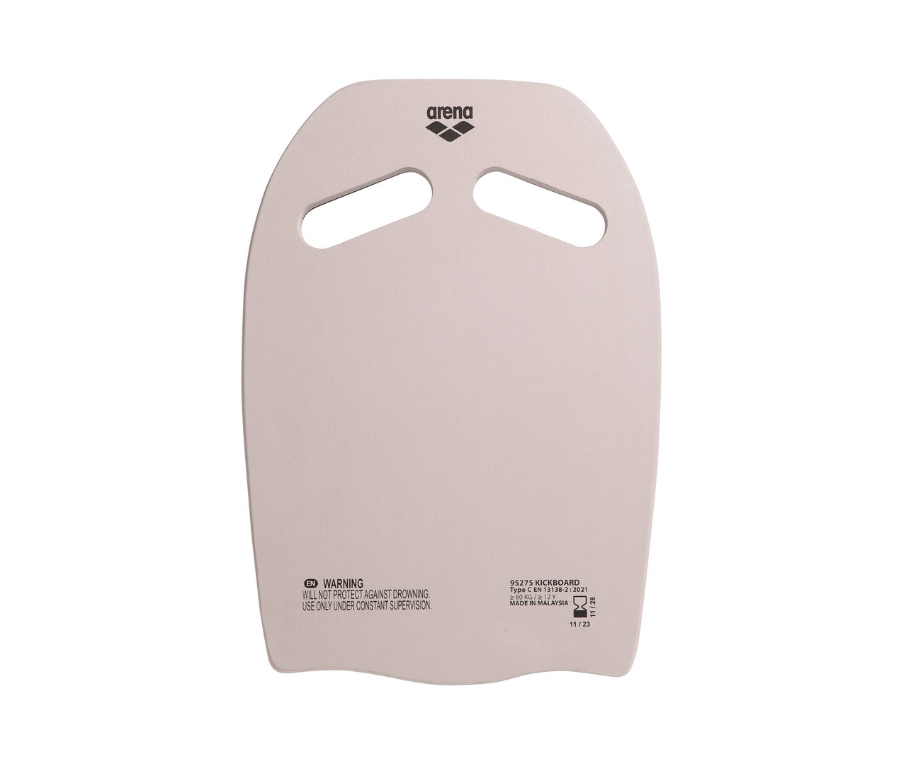 Planche de natation arena beige avec trous pour les mains.