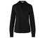 Chemise noire à manches longues avec boutons.