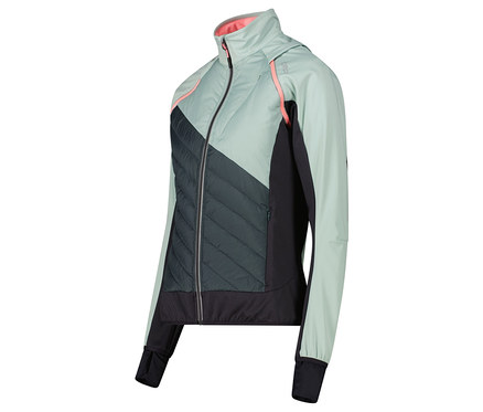 Veste hybride CMP pour femme avec manches amovibles, coloris Jade-Trek green