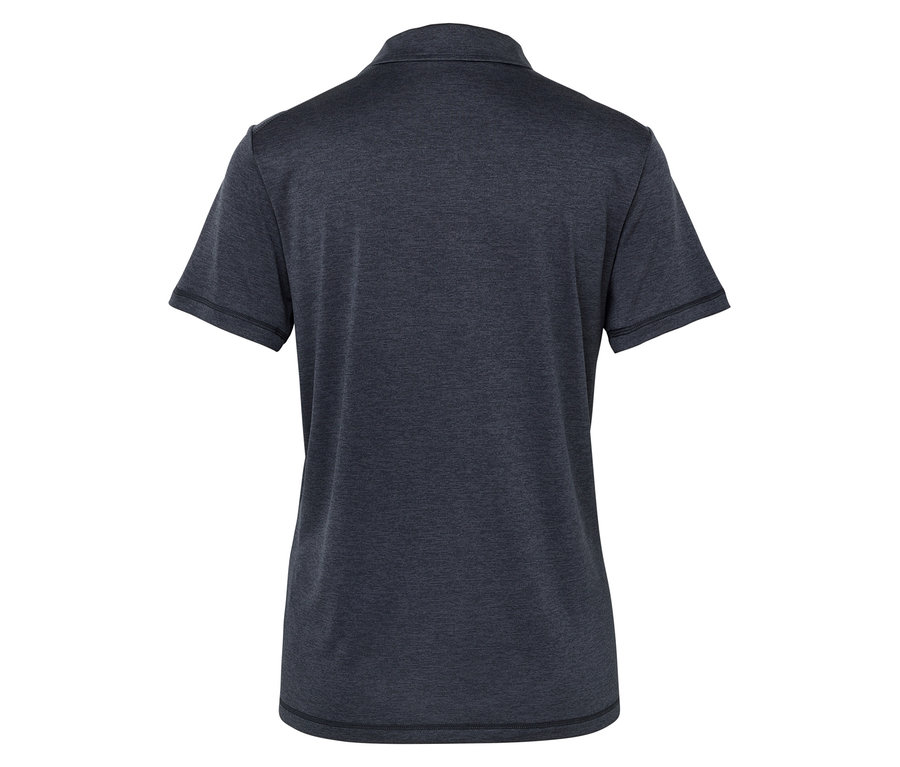 Vue arrière d'un polo gris foncé.