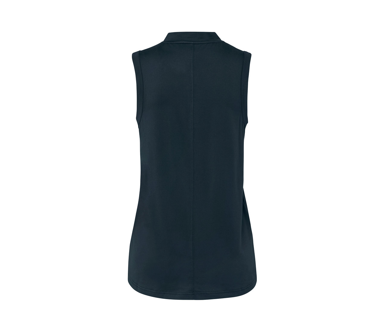 Top fonctionnel bleu foncé vu de dos.