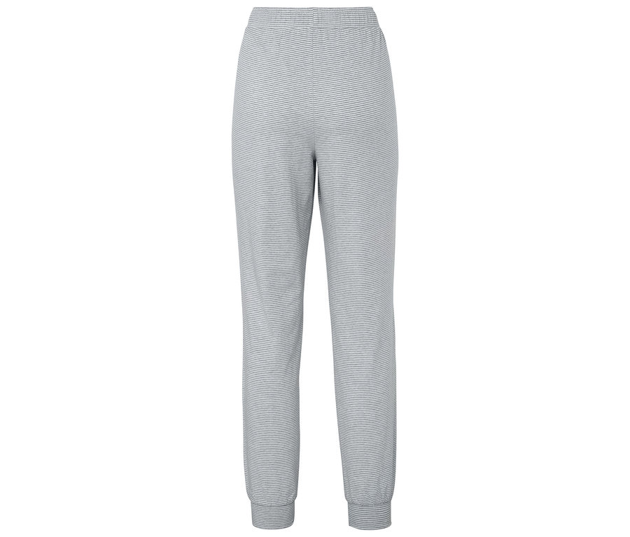 Vue arrière d'un pantalon de jogging gris.