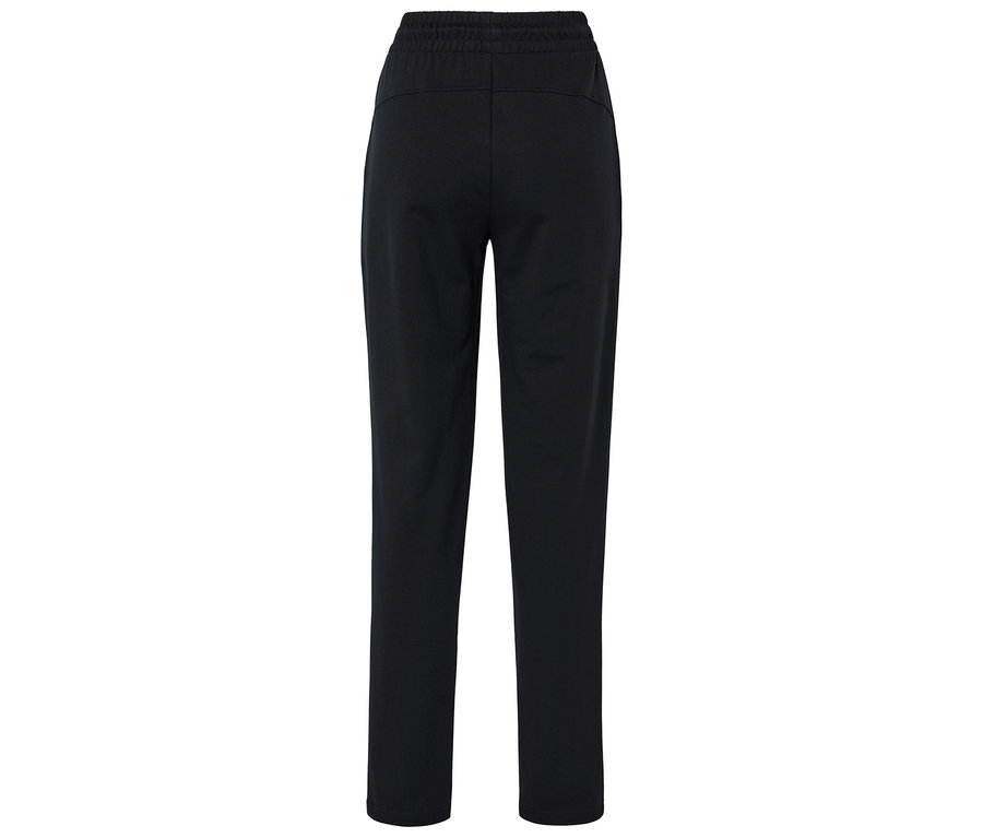 Pantalon de survêtement noir avec taille élastique.