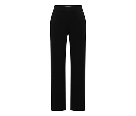 Pantalon en tissu CECIL noir, coupe droite et taille haute.