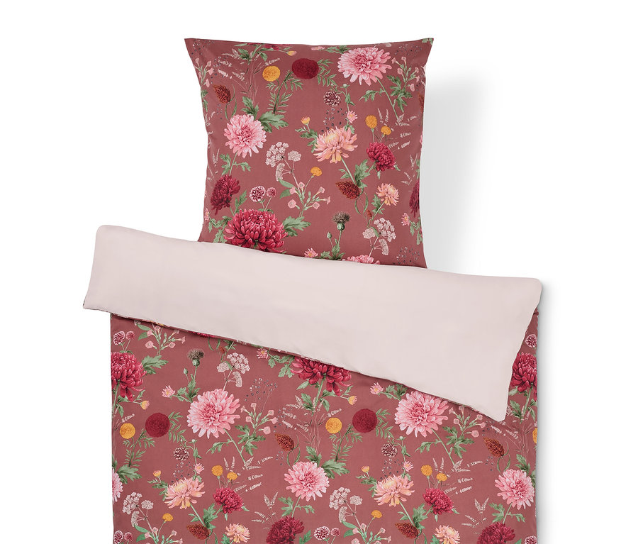 Parure de lit en microfibre taille normale avec motif floral.
