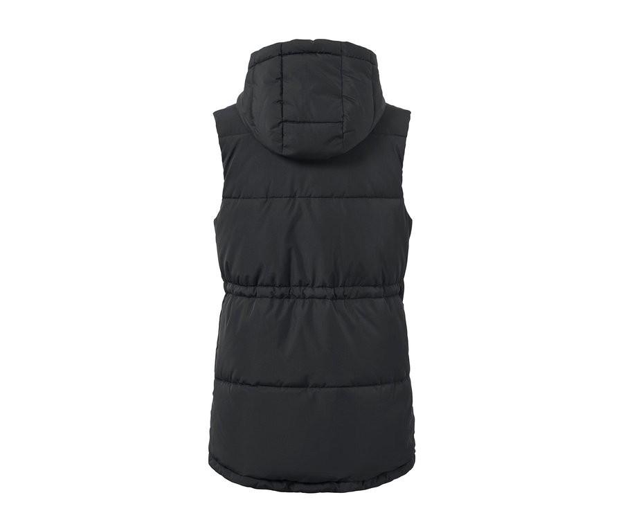 Gilet matelassé à capuche noir.
