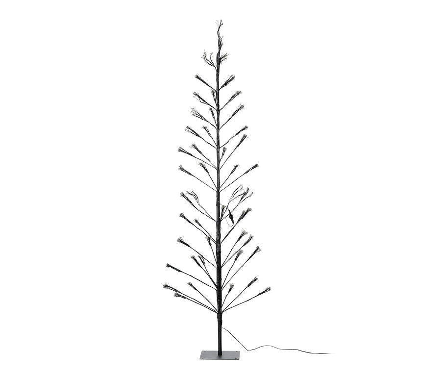 Grand arbre à LED pliant sur fond blanc.