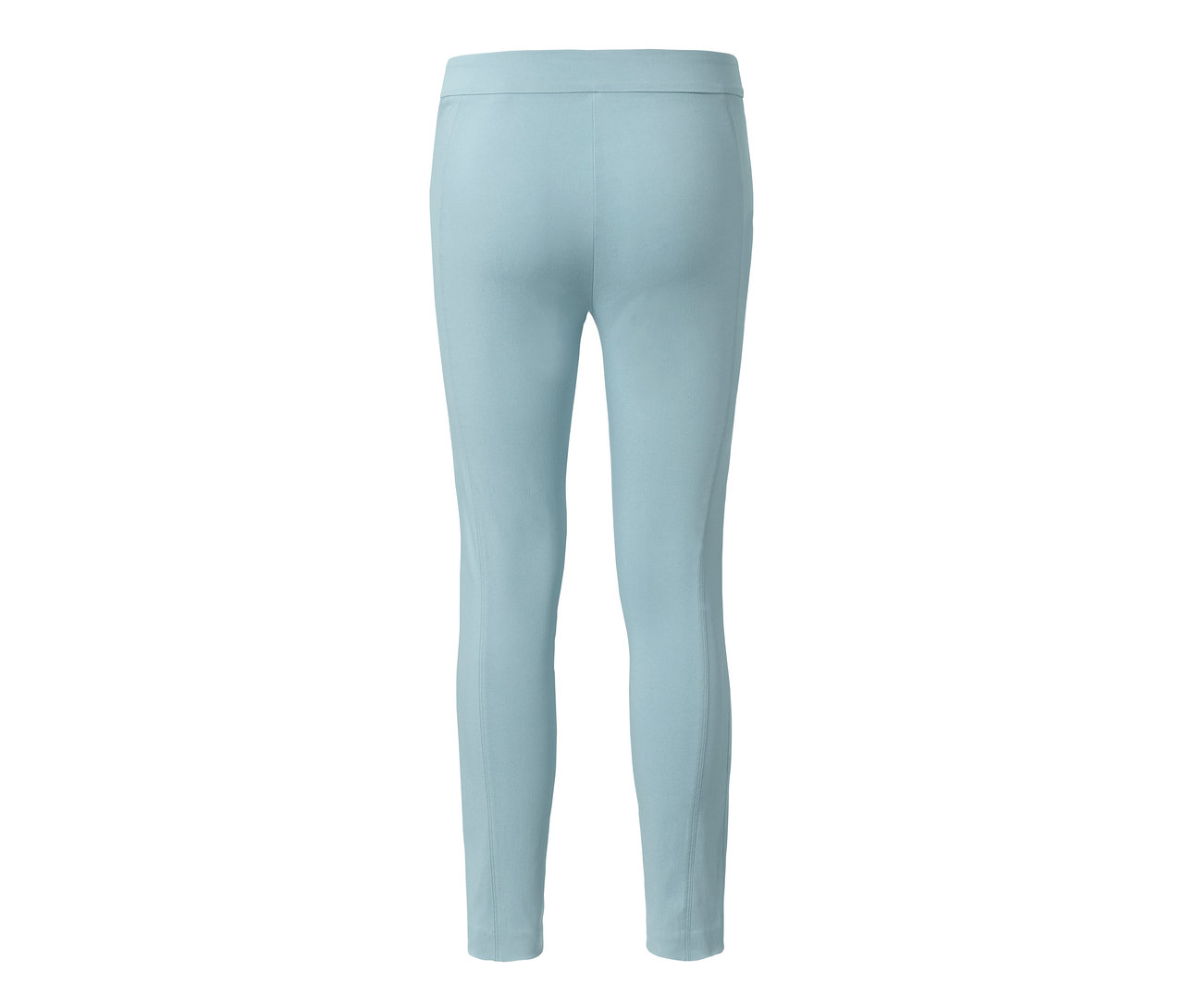 Pantalon stretch bleu clair vu de dos.