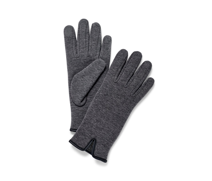 Deux gants sweat anthracite posés sur un fond blanc.
