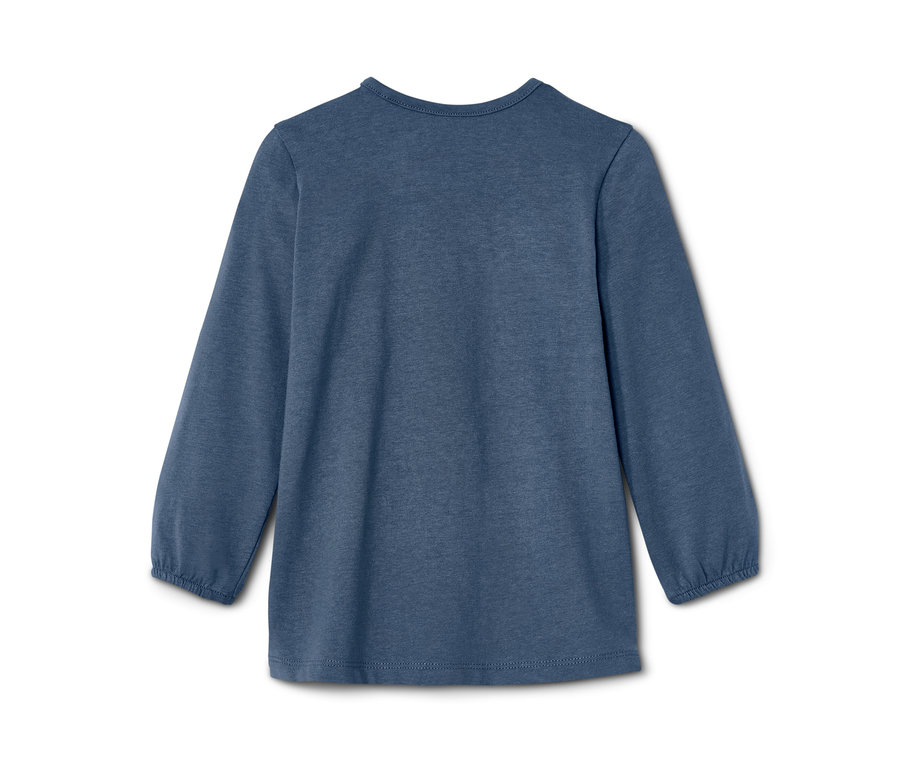 T-shirt bleu à manches longues pour tout-petit.
