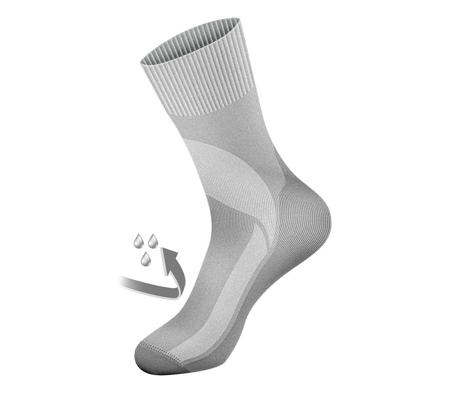 Une chaussette étanche grise unique.